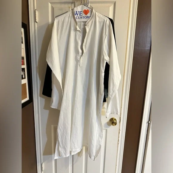 White Long Sleeve Tunic FLAWED - Picture 1 of 7